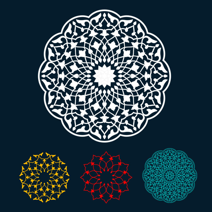 نقش شمسه و ترنج مسجد جامع یزد